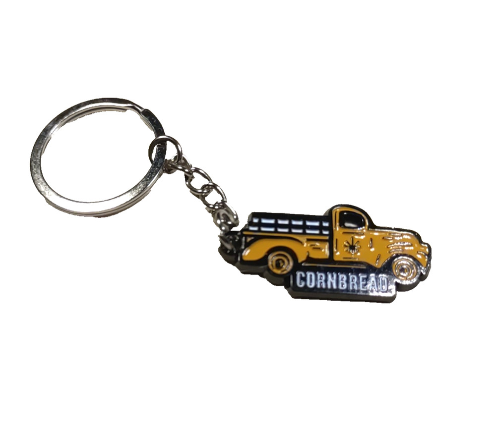 Cornbread Truck Metal Keychain Country Farm